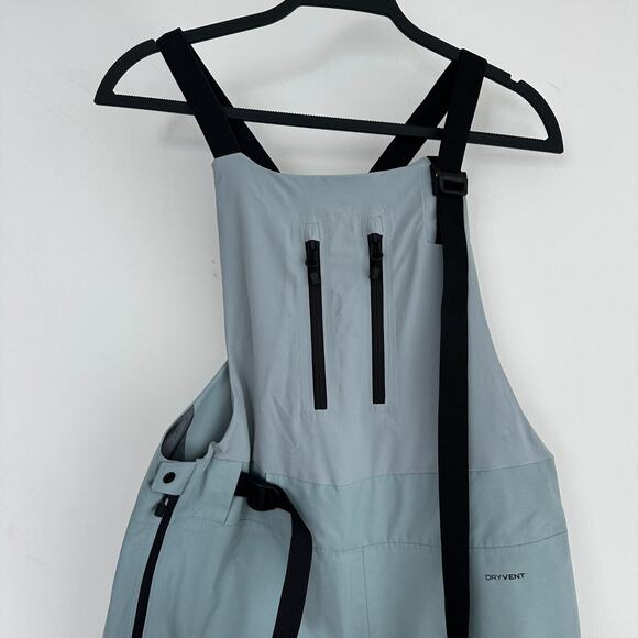 The North Face Ceptor Bibs Pant Womens Medium Blue Silver Ski Snowboard Dryvent - Picture 6 of 15